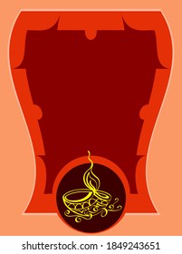 Diwali Greeting, Festival Of Light Vector Art Illustration