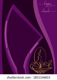 Diwali Greeting, Festival Of Light Vector Art Illustration