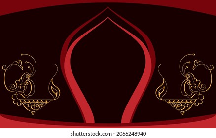 Diwali Greeting, Festival Of Light Vector Art Illustration