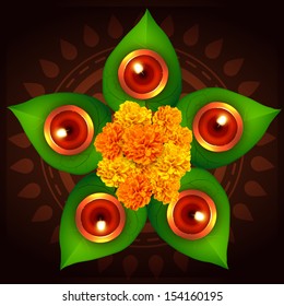 diwali greeting vector background design