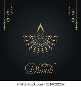 Diwali greetings abstract vector background