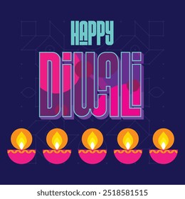 saludos diwali, feliz diwali, tipografía, letras diwali