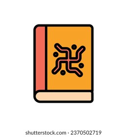 Diwali Hinduism Book Icon Vector Illustration