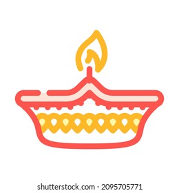 diwali holiday color icon vector. diwali holiday sign. isolated symbol illustration