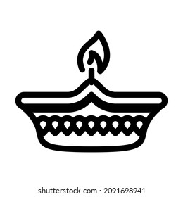 diwali holiday line icon vector. diwali holiday sign. isolated contour symbol black illustration