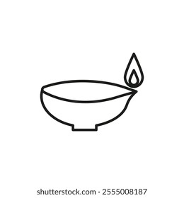 Diwali icon Simple thin line flat symbol