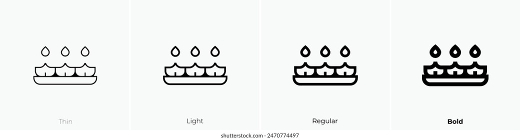 diwali icon. Thin, Light Regular And Bold style design isolated on white background