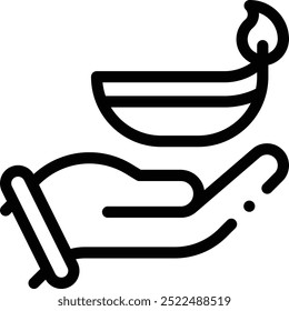 diwali icon. Thin Linear Style Design Isolated On White Background