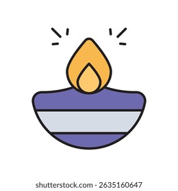 diwali icon with white background vector stock illustration