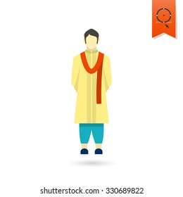 Diwali. Indian Festival Icon. Simple and Minimalistic Style. Vector