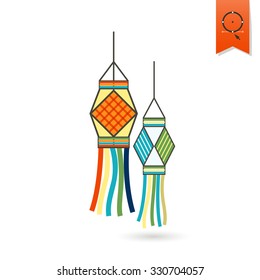 Diwali. Indian Festival Icon. Simple and Minimalistic Style. Vector