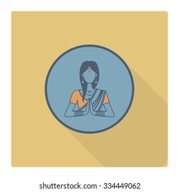 Diwali. Indian Festival Icon. Simple and Minimalistic Style. Vector