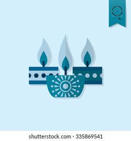 Diwali. Indian Festival Icon. Simple and Minimalistic Style. Vector