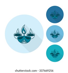 Diwali. Indian Festival Icon. Simple and Minimalistic Style. Vector