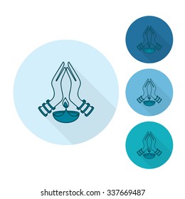 Diwali. Indian Festival Icon. Simple and Minimalistic Style. Vector