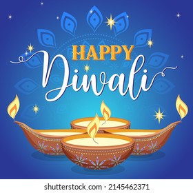Diwali Indian festival of lights  illustration
