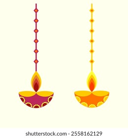 Diwali Lamp for decoration vector illustration .