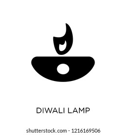 Diwali lamp icon. Diwali lamp symbol design from India collection. Simple element vector illustration on white background.