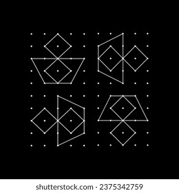 Diwali lamp rangoli vector form