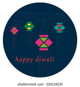 Diwali lamp vector graphic. A dangler.