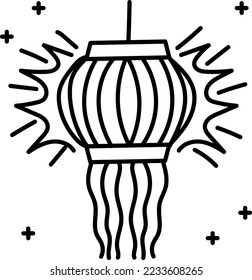 Diwali lantern clipart vector design