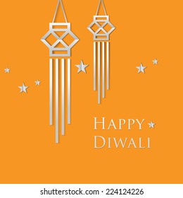 Diwali lantern vector graphic.