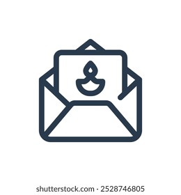 Diwali Letter for Diwali Celebration Vector Icon