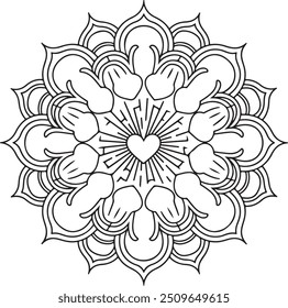 Diwali Lineal mandala ilustración de Arte vectorial de fondo