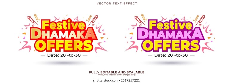 Diwali, Navratri, Dandiya, Durga Puja festive dhamaka sale, offers, deals discount background and logo design.