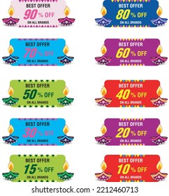 Diwali offer icon, best offer price tag, clearance sale icon, festival sale vector, Graphic design for multipurpose use