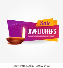 diwali offer and sale voucher design with vibrant colors