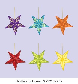 Decoración de la linterna de la estrella del papel de Diwali