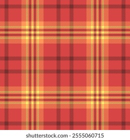 Diwali pattern tartan background, chinese new year texture textile vector. London fabric plaid check seamless in red and orange colors palette.