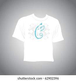 diwali pattern tshirt isolated on grey background