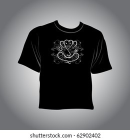 diwali pattern tshirt isolated on grey background