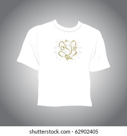 diwali pattern tshirt isolated on grey background