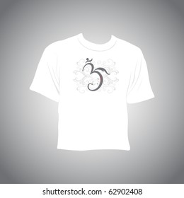 diwali pattern tshirt isolated on grey background