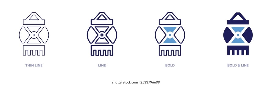 Diwali patterns icon in 4 different styles. Thin Line, Line, Bold, and Bold Line. Duotone style. Editable stroke.