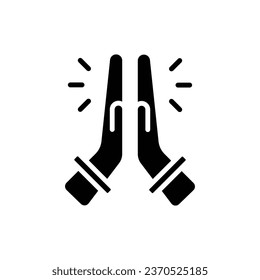 Diwali Pray Filled Icon Vector Illustration