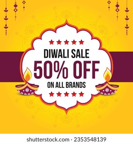 Diwali Sale Advertisement, Banner, Poster, Design vector template, Creative flyer concept, Graphic design element