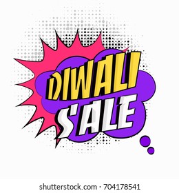 Diwali Sale Concept with Popart style.