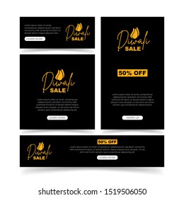 Diwali Sale Sale Offer, Creative Banner Set Design. Happy Diwali.