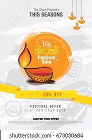 Diwali Sale Poster Design Template - A4 Big Diwali Sale Poster