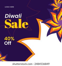 Diwali Sale social media post template