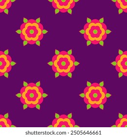Diwali seamless pattern with mandala  dark violet, purple background Perfect for Indian light festival greeting cards diwali pattern 
