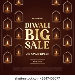 Diwali Special Offer Discount Poster Design. Premium Luxury Advertising Logo label Design vector layered. Diwali Sale Label Design Template Vector Layered illustration.