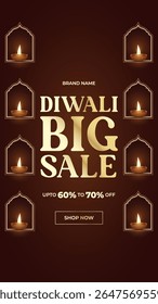 Diwali Special Offer Discount Poster Design. Premium Luxury Advertising Logo label Design vector layered. Diwali Sale Label Design Template Vector Layered illustration.