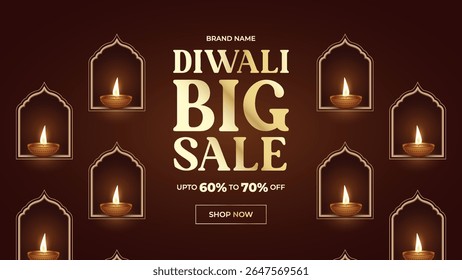 Diwali Special Offer Discount Poster Design. Premium Luxury Advertising Logo label Design vector layered. Diwali Sale Label Design Template Vector Layered illustration.