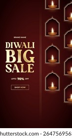 Diwali Special Offer Discount Poster Design. Premium Luxury Advertising Logo label Design vector layered. Diwali Sale Label Design Template Vector Layered illustration.