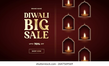 Diwali Special Offer Discount Poster Design. Premium Luxury Advertising Logo label Design vector layered. Diwali Sale Label Design Template Vector Layered illustration.
